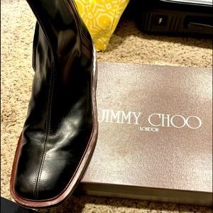 MENS -JIMMY CHOO BLACK SHOE BOOT SIZE 10 EXCELLENT CONDITION.